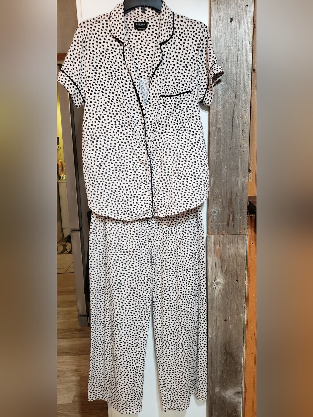 Kate Spade New York Pajama Set Med Animal Print Relaxed Wide Leg